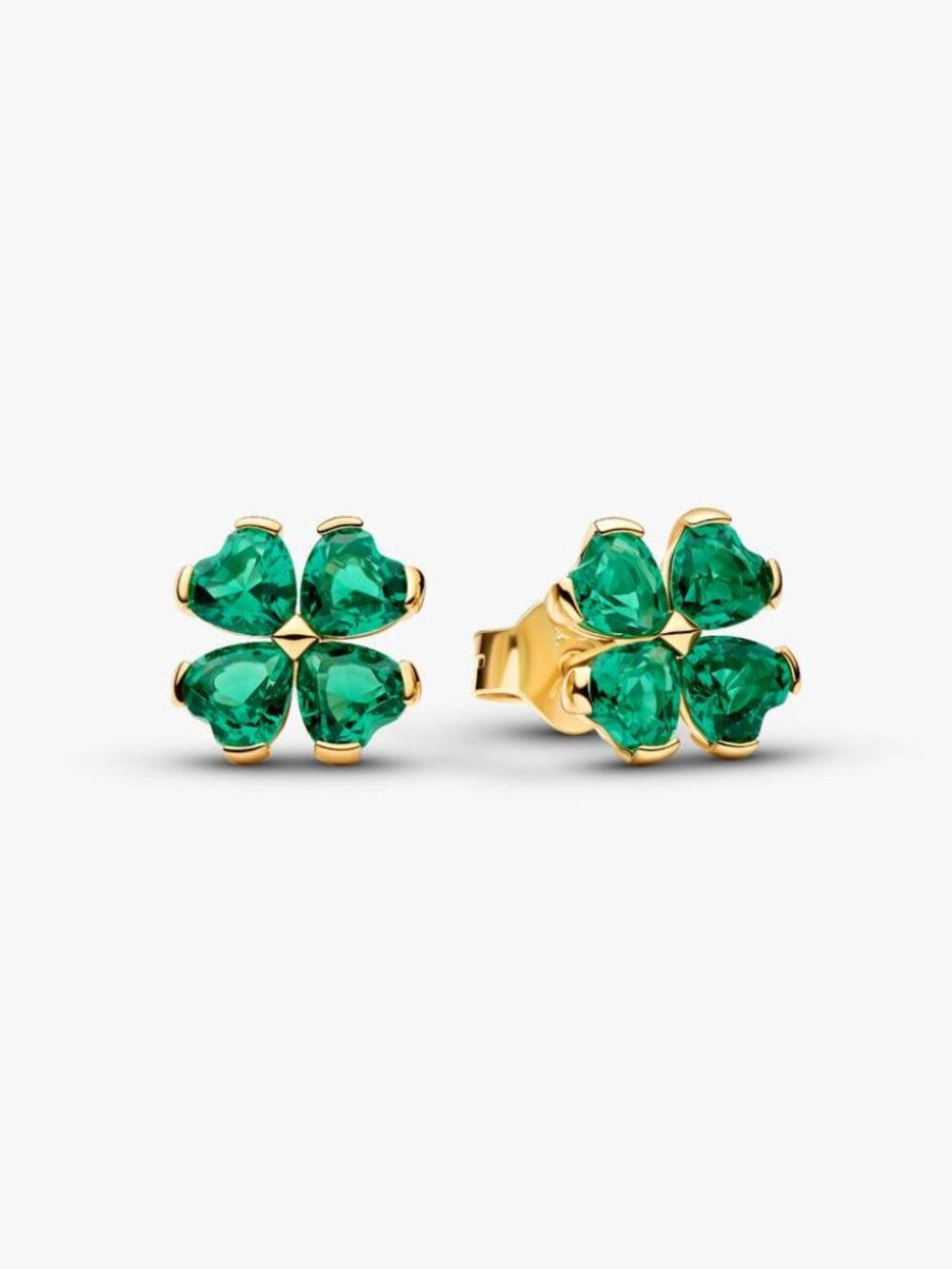 Pandora Green Lucky Clover Stud Earrings